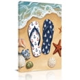 Coastal Slippers Canvas Wall Art for Living Room, Beach Starfish Shell ...