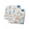 thumbnail image 1 of Coastal Sofa Couch Cushion Covers Washable, Removable Stretchable Sectional Couch Covers,Coral Starfish Shell Couch Ocean Beach Summer Slipcovers for L & T Shape Sofa Furniture Protector S Size 2 pcs, 1 of 7