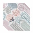 thumbnail image 1 of Coastal Starfish Cloth Napkins, Ocean Multicolor Coral Shell Conch Washable and Reusable Dinner Napkins Set of 6, Table Napkin for Kitchen Party Birthday Wedding Hotel Housewarming 20"x20", 1 of 8