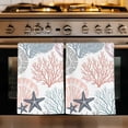 thumbnail image 1 of Coastal Starfish Kitchen Towels Set of 2, Ocean Multicolor Coral Shell Conch Absorbent Dish Towels for Kitchen, Microfiber Hand Towel, Quick Drying Tea Towel for Cleaning Decorative Dishcloths, 1 of 7