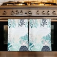 thumbnail image 1 of Coastal Starfish Kitchen Towels Set of 2, Ocean Weeping Coral Beach Conch Turquoise Absorbent Dish Towels for Kitchen, Microfiber Hand Towel, Quick Drying Tea Towel for Cleaning Decorative Dishcloths, 1 of 7