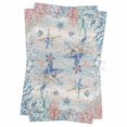 thumbnail image 1 of Coastal Starfish Kitchen Towels Set of 2, Water Absorbent Dish Towel, Blue Nautical Coral Seashell Wooden Decorative Hand Towels - Quick Drying Cloth for Cooking Baking, 18x28 Inch, 1 of 8