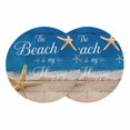 thumbnail image 1 of Coastal Starfish Round 13 Inch Placemats Set of 2, Beach Ocean Nautical Wooden Grain HeatResistant Non Slip Place Mats for Dining Table, Wipeable Braided Kitchen Table Mats for Housewarming, 1 of 9