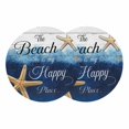 thumbnail image 1 of Coastal Starfish Round 13 Inch Placemats Set of 2, Nautical Beach Ocean Creature Wood Plank HeatResistant Non Slip Place Mats for Dining Table, Wipeable Braided Kitchen Table Mats for Housewarming, 1 of 9
