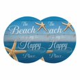 thumbnail image 1 of Coastal Starfish Round 13 Inch Placemats Set of 2, Nautical Marine Life Blue Wooden Grain HeatResistant Non Slip Place Mats for Dining Table, Wipeable Braided Kitchen Table Mats for Housewarming, 1 of 9