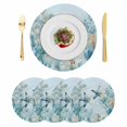 thumbnail image 1 of Coastal Starfish Round 15 Inch Placemats Set of 4, Nautical Ocean Creature Eucalyptus Leaf HeatResistant Non Slip Place Mats for Dining Table, Wipeable Braided Kitchen Table Mats for Housewarming, 1 of 9
