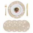 thumbnail image 1 of Coastal Starfish Round 15 Inch Placemats Set of 4, Summer Ocean Waves Ombre Sea Beige HeatResistant Non Slip Place Mats for Dining Table, Wipeable Braided Kitchen Table Mats for Housewarming, 1 of 9