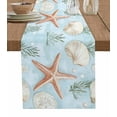 thumbnail image 1 of Coastal Starfish Table Runner 72 Inches, Blue Summer Beach Nautical Ocean Shell Bed Runner Dresser Scarves Tabletop for Indoor Outdoor Parties/Ceremony/Banquet, 14" x 72", 1 of 8
