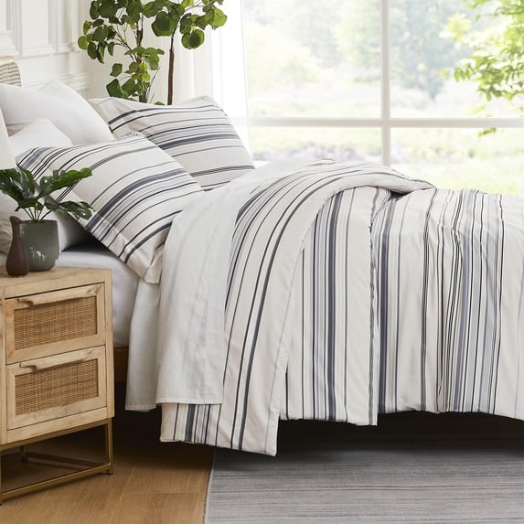 Coastal Stripes Reversible Duvet Cover Set