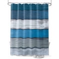 thumbnail image 1 of Coastal Style Shower Curtain, Retro Blue Grey Stripes Wood Texture Waterproof Shower Curtain Set with 12 Hooks Lightweight Washable Fabric Shower Curtains for Bathroom 36x72 Inches, 1 of 6