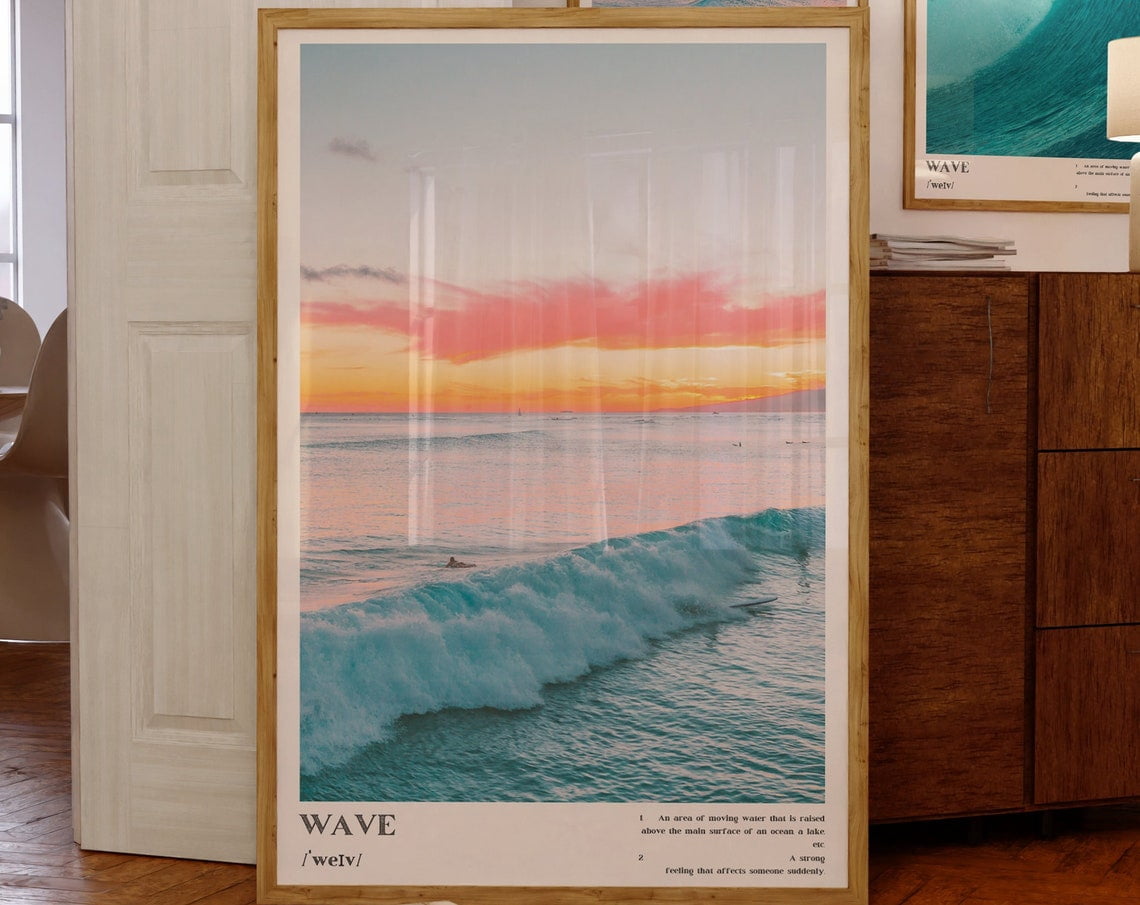 Coastal Sunset Wave Definition Wall Art Poster - Walmart.com