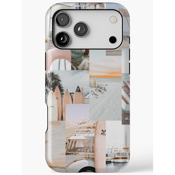Coastal Surf Photo Collage Tough Cell Phone Case for Apple iPhone ...