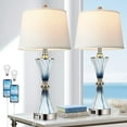 thumbnail image 1 of Coastal Table Lamps for Bedrooms with 2 USB ports 3-Way Dimmable Touch Bedside Lamps, 1 of 6