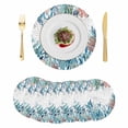 thumbnail image 1 of Coastal Teal Seaweed Round 15 Inch Placemats Set of 6, Summer Beach Coral Starfish Retro HeatResistant Non Slip Place Mats for Dining Table, Wipeable Braided Kitchen Table Mats for Housewarming, 1 of 9