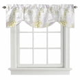 thumbnail image 1 of Coastal Tie Up Valance Curtains for Windows, Kitchen Curtains Window Treatments, Yellow-green Ocean Coral Starfish Jellyfish Short Window Shades Valances for Bedroom Bathroom Cafe 42"x18", 1 of 8
