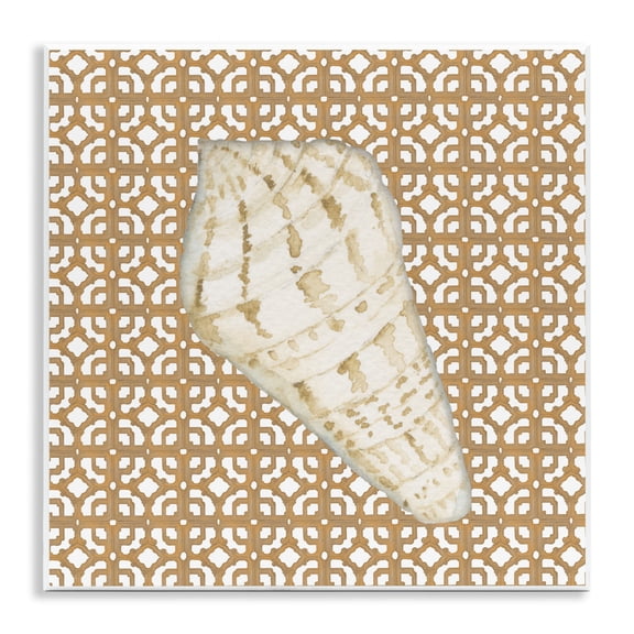 Stupell Industries Coastal Tile And Shell Wall Plaque Art, design by Lee Ann Sanders, 12 x 12