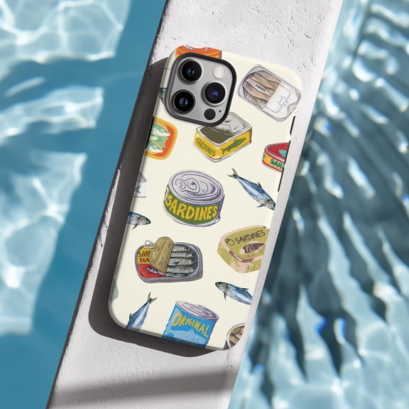 Coastal Tinned Fish Sardine Aesthetic Phone Case iPhone 17 11 12 13 14 15 16 Pro Max