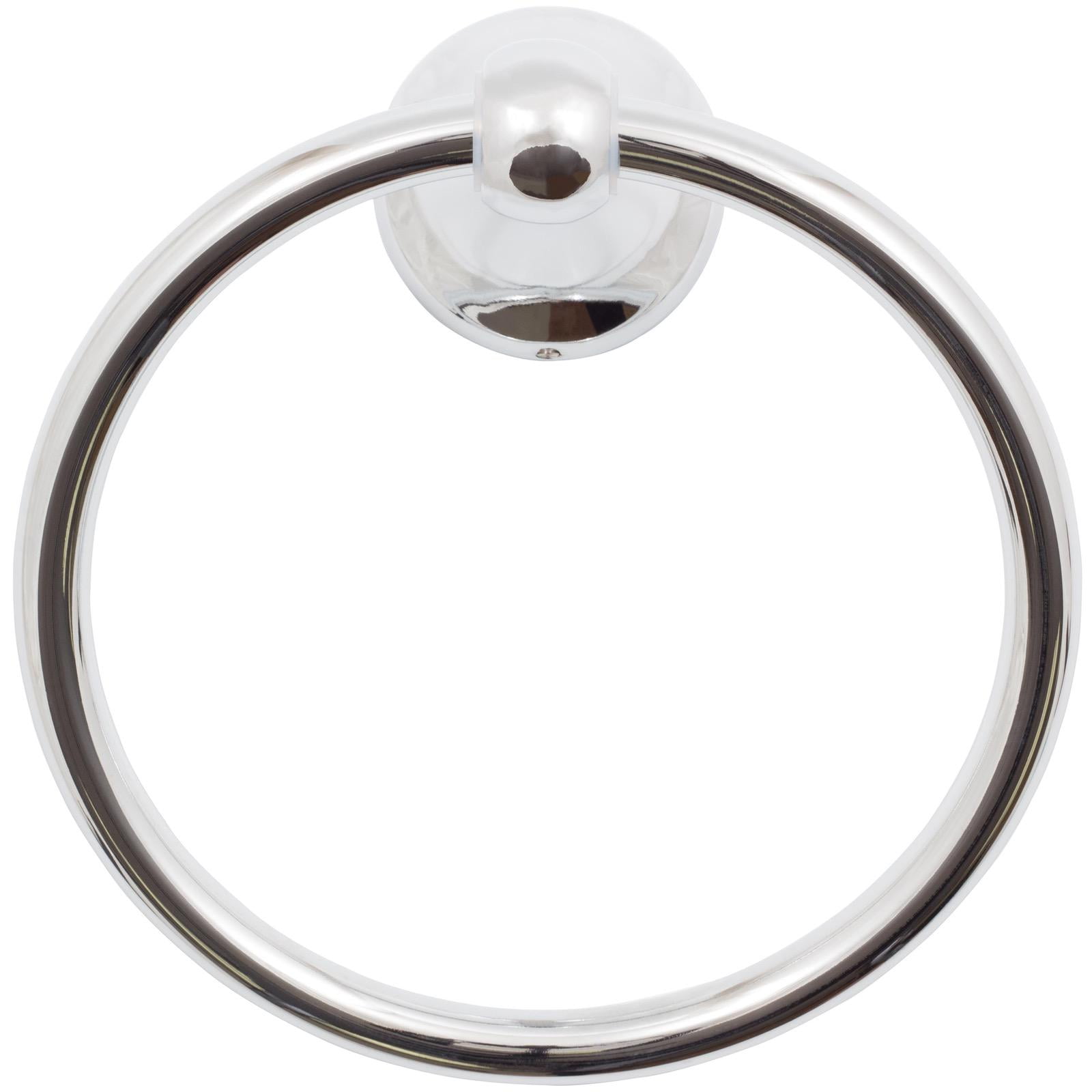 Polished Chrome Coastal Towel Ring with Smooth Clean Lines