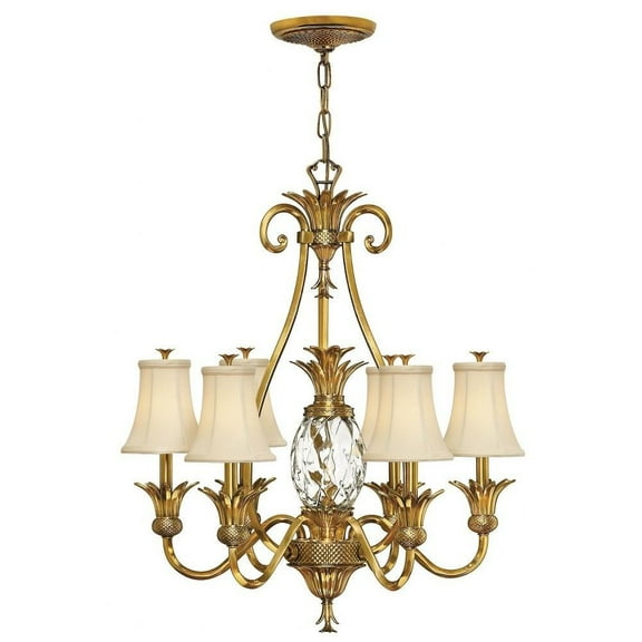 Coastal Traditional Seven Light Chandelier-Burnished Brass Finish Bailey Street Home 81-Bel-2999330