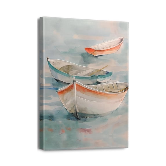 Coastal Tranquility 12x16 Canvas Artwork of Beautiful Beach Scene, Ideal for Office & Home Decor