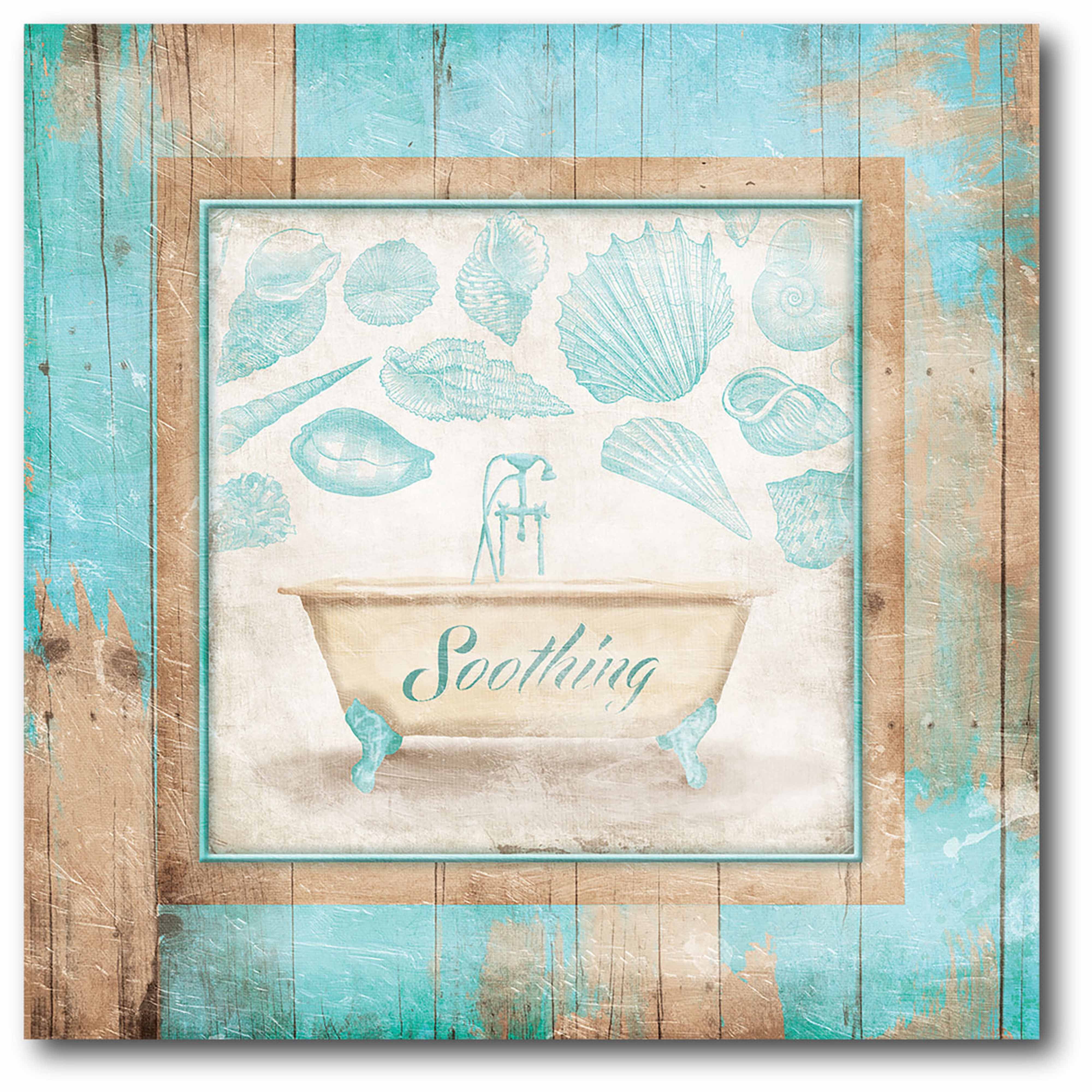 Coastal Tranquility I Gallery-Wrapped Canvas Wall Art, 16x16