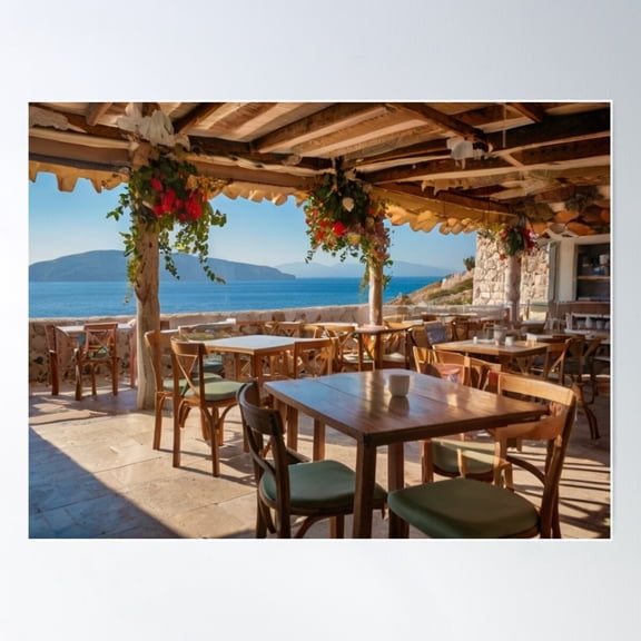 Coastal Tranquility Poster Wall Art, Modern Wall Decor For Living Room Bedroom, 24x36 UNFRAMED