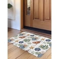 thumbnail image 1 of Coastal Tropical Door Mat&nbsp;Indoor Outdoor Entrance, Non Slip Small Rug for Kitchen Bathroom Entryway Rug, Palm Leaves Starfish Coral Washable Doormat Floor Mat for Office Home Decor 18x30 Inch, 1 of 8