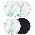 thumbnail image 1 of Coastal Turquoise Coasters Set of 4, Absorbent Coasters for Drinks, Coral Starfish Jellyfish Seahorse Coaster for Desk Coffee Table Protection, Home Decor House Warming Gifts 4", 1 of 8