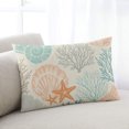 thumbnail image 1 of Coastal Turquoise Small Pillow Covers,Ocean Coral Starfish Shell Modern Sea Breathable Throw Pillow Cases with Invisible Zipper,Decorative Pillowcase Pillows Protectors for Sofa Bed Chair 12"x20", 1 of 9