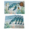 thumbnail image 1 of Coastal Turtle Placemats Set of 12, Nautical Ocean Shells Seaweeds Starfish Placemats for Dining Table, Place Mats for Kitchen Tabletop, Waterproof Wipeable Dining Table Mats Set, 1 of 9