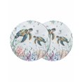 thumbnail image 1 of Coastal Turtle Round 15 Inch Placemats Set of 2, Ocean Starfish Coral Nautical Octopus HeatResistant Non Slip Place Mats for Dining Table, Wipeable Braided Kitchen Table Mats for Housewarming, 1 of 9