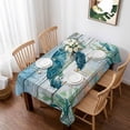 thumbnail image 1 of Coastal Turtle Table Cloth Waterproof Tablecloths, Nautical Ocean Shells Seaweeds Starfish Tablecloth Dining Table Cover for Kitchen Party Tabletop Outdoor, Rectangle Tablecloth 60x102 Inch, 1 of 9