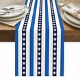 thumbnail image 1 of Coastal Turtle Table Runner - 36 Inch Long, Kitchen Dining Table Runner Dresser Scarves, Blue Stripe Navy White Geometric Ocean Farmhouse Decor for Coffee Tables Wedding Party Banquet, 1 of 8