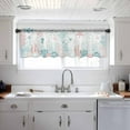 thumbnail image 1 of Coastal Turtle Valance Curtains for Kitchen/Living Room/Bathroom/Bedroom Window, Teal Green Ocean Coral Starfish Jellyfish Rod Pocket Small Topper Half Short Window Curtains Sheer Scarf 42"x12", 1 of 8