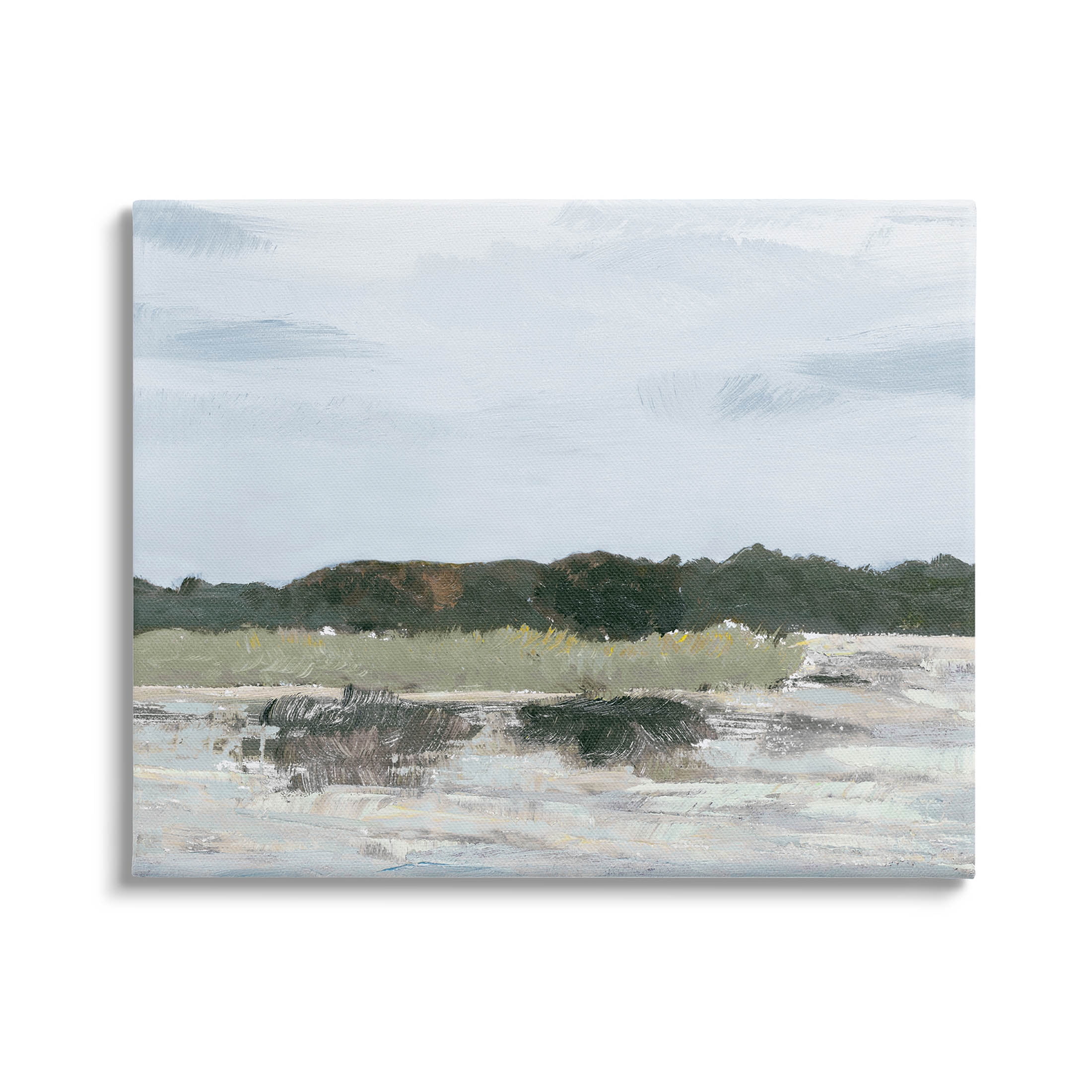 Coastal Vast Hills Landscape Landscape Painting Gallery Wrapped Canvas Print Wall Art
