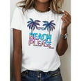 thumbnail image 1 of Coastal Vibes Tee – ‘Sandy & Salty’ Palm Tree Graphic – Women’s Soft Cotton Beach Shirt, 1 of 6