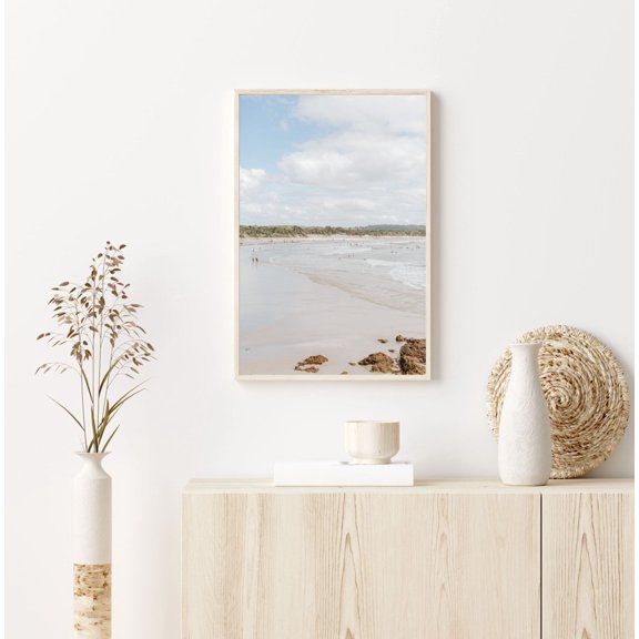 Coastal Wall Art Byron Bay Beach Poster Boho House Decor Neutral Art, Unframed Poster