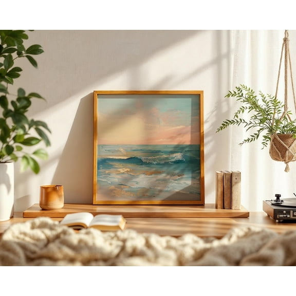Coastal Wall Art, Ocean Waves Poster, Seascape, 12x18 UNFRAMED