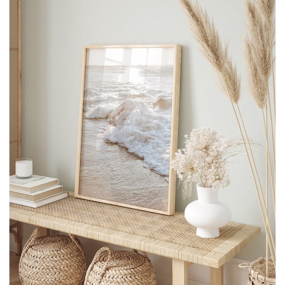 Coastal Wall Art Posters Boho Beach House Decor Ocean Poster For Living Room Pastel Beach Poster Housewarming Neutral Wall Posters, Unframed Poster Size 8x12