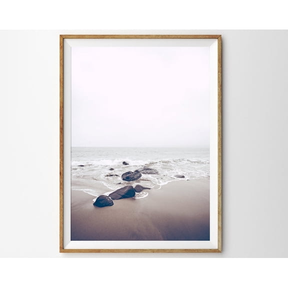 Coastal Wall Decor Beach Prints Beach House Ocean Print Zen Bedroom Wall Decor Office Wall Art, Modern Wall Decor, 12x18 UNFRAMED