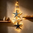 thumbnail image 1 of Coastal Wall Decor Starfish Wall Hanging With lights Beach Nautical Ocean Theme Bathroom Home Decorations Sea Shell Art, 1 of 8