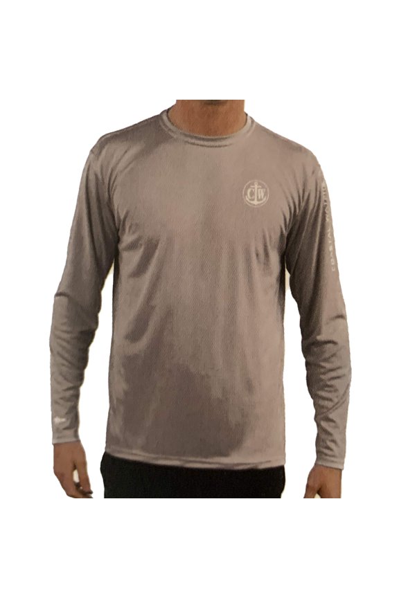 Supply Co. Men's UPF 40+ Long Sleeve Performance Sun Protection Tee (Cool Grey, Medium)