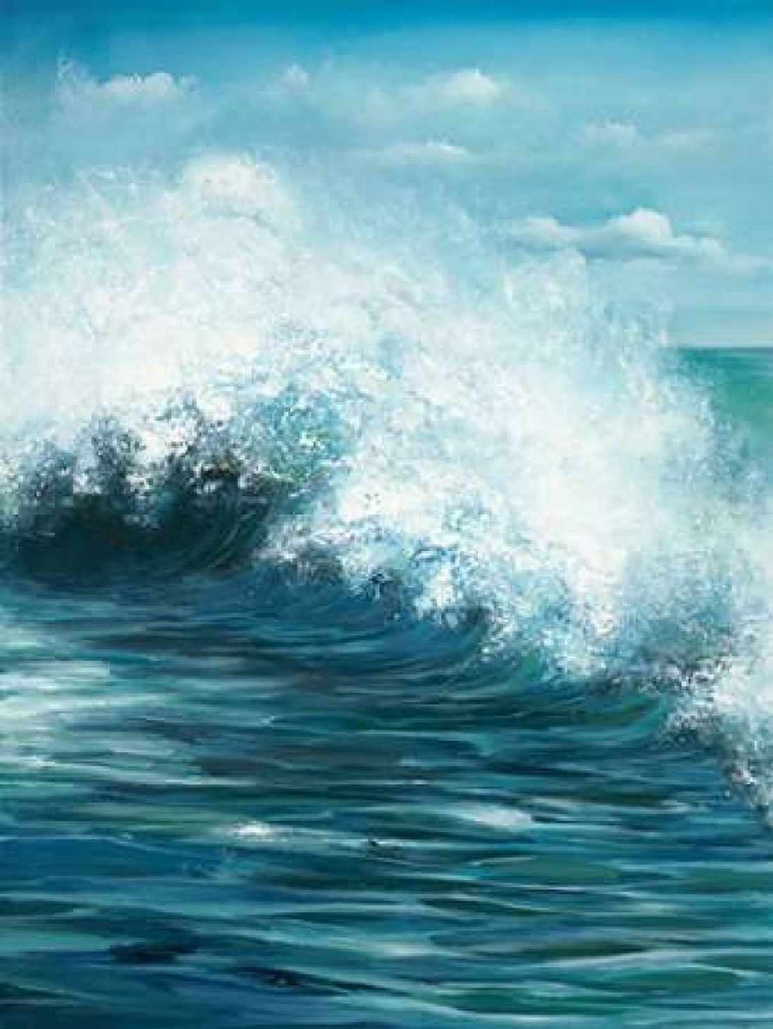 Coastal Wave 1 Canvas Art - Art Atelier Alliance (18 x 24)