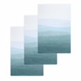 thumbnail image 1 of Coastal Wave Kitchen Dish Towels for Drying Dishes Set of 3, Summer Ocean Nautical Beach Ombre Sky Blue Waffle Weave Microfiber Hand Tea Bathroom Towels Quick Dry & Absorbent Towel 15.7x23.6, 1 of 7