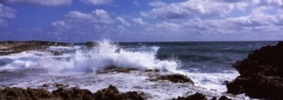 Coastal Waves Cozumel Mexico Canvas Art - Panoramic Images (34 x 12)
