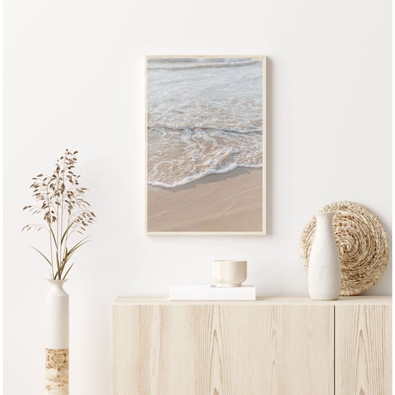 Coastal Waves Poster Minimalist Boho Decor Minimalist Wall Art Beach Photography Neutral Beach Posters Beach House Decor, Unframed Poster Size 24x36