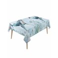 thumbnail image 1 of Coastal Whale Table Cloth, Nautical Ocean Shells Seaweed Coral Waterproof Tablecloth for Rectangle Tables, Reusable Washable Fabric Table Cover for Restaurant Kitchen Dining Tables 60"x120", 1 of 6