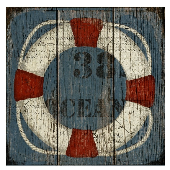 Coastal Wheel by Beth Albert Wrapped Canvas Art Print