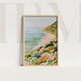 thumbnail image 1 of Coastal Wildflower Art Print, Pastel Beach Landscape Artwork Home Decor #601, Stretched Canvas Size 8x12, 1 of 4