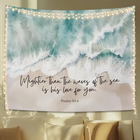 Coastal Wildflower Tapestry, Flower Field Landscape Tapestries Wall Blanket, Preppy Beach Floral Wall Hanging Decor for Teen Girl Women Home Living Room Bedroom